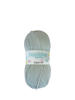 Stylecraft Bambino DK Knitting Yarn, 100g, Grey Mist
