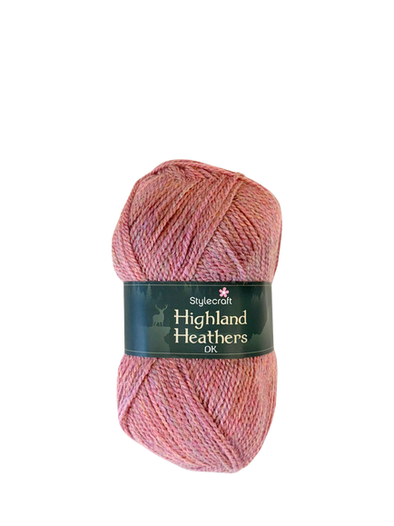 Stylecraft Highland Heathers DK Knitting Yarn, 100g, Salmon