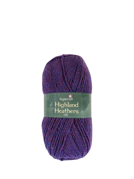 Stylecraft Highland Heathers DK Knitting Yarn, 100g, Thistle