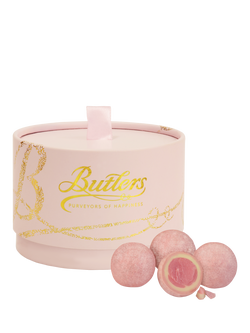 Butlers Pink Marc de Champagne Chocolate Truffles Powder Puff Box, 200g, 