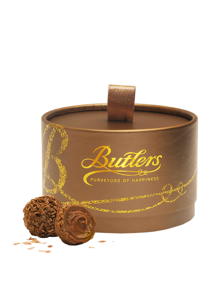 Butlers Chocolate Flake Truffles Rose Gold Powder Puff Box, 200g, 