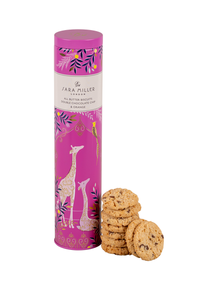 Sara Miller All Butter Double Chocolate Chip & Orange Biscuits Tin, 200g - view 2, 