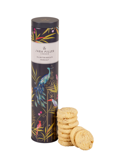 Sara Miller All Butter Hazelnut Biscuits Tin, 200g - view 2, 