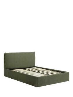 MADE Harlow Upholstered Ottoman Storage Bed, Double - view 2, Green