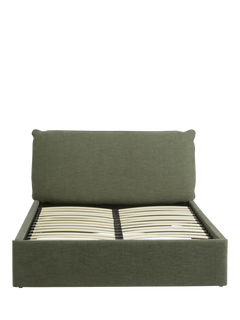 MADE Harlow Ottoman Storage Upholstered Bed Frame, King Size, Green, King Size
