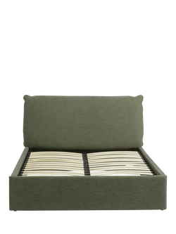 MADE Harlow Ottoman Storage Upholstered Bed Frame, King Size, Green