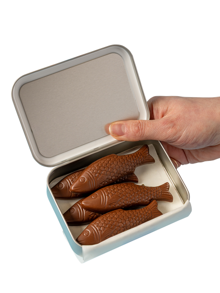Chococo 47% Milk Chocolate Mackerel Tin, 60g - view 2, 