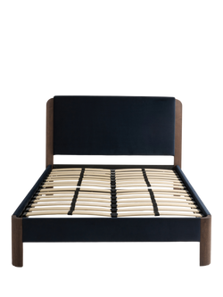 MADE Evander Upholstered Bed Frame, Double, Navy