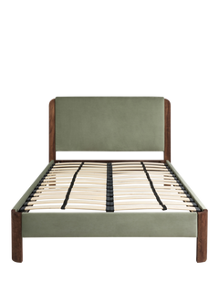 MADE Evander Upholstered Bed Frame, King Size, Green