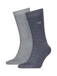 Calvin Klein Cotton Mix Socks, Pack of 2, Dark Grey