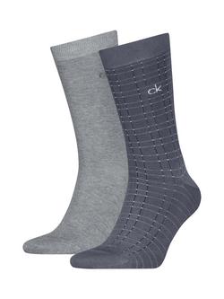 Calvin Klein Cotton Mix Socks, Pack of 2, Dark Grey, Dark Grey