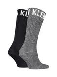 Calvin Klein Cotton Mix Crew Socks, Pack of 2, Black/Grey