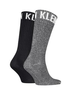 Calvin Klein Cotton Mix Crew Socks, Pack of 2, Black/Grey - view 2, Black/Grey