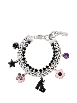 Marc Jacobs Mini Icon Charm Bracelet, Silver/Multi, Silver/Multi