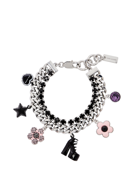 Marc Jacobs Mini Icon Charm Bracelet, Silver/Multi, Silver/Multi