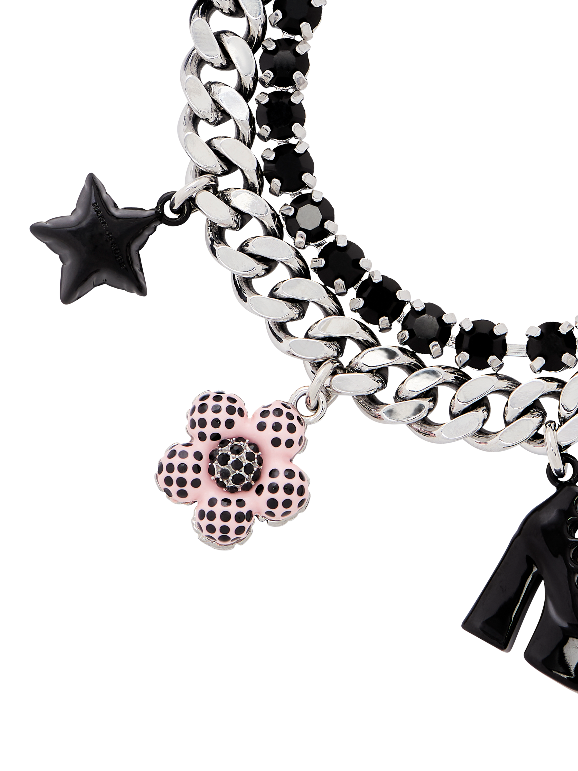 Product image 4 of 4, which shows Marc Jacobs Mini Icon Charm Bracelet, Silver/Multi