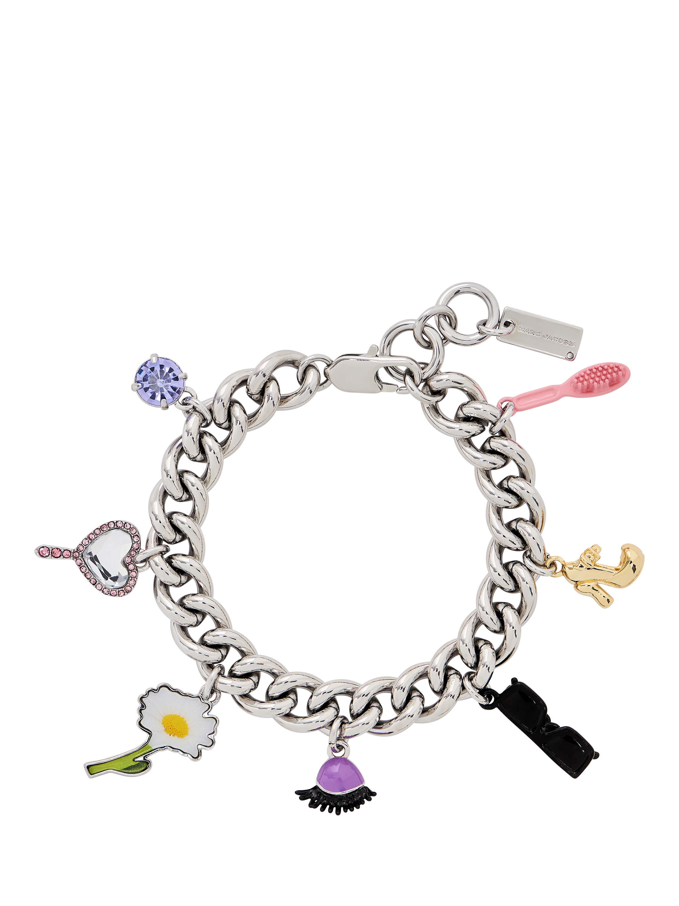 Product image 1 of 4, which shows Marc Jacobs Dollhouse Charm Bracelet, Silver/Multi