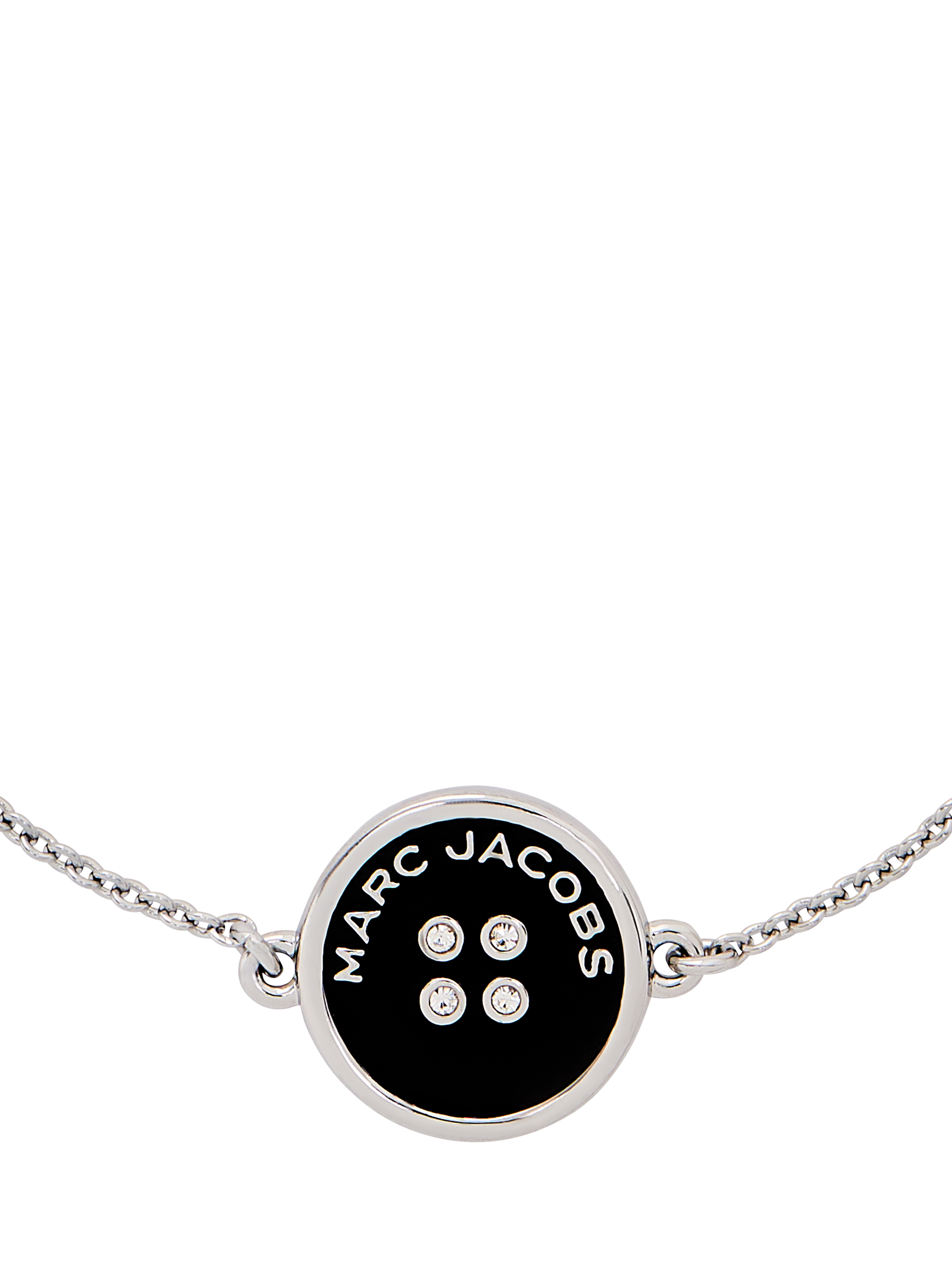 Product image 4 of 4, which shows Marc Jacobs Crystal Button Bracelet, Silver/Black