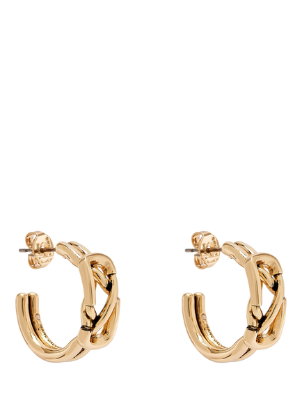 Marc Jacobs Dual Hoop Earrings, Gold, Gold