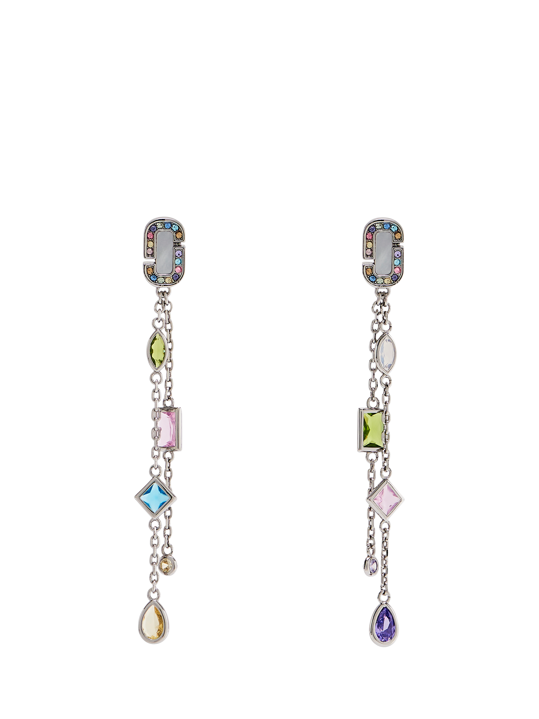 Product image 1 of 6, which shows Marc Jacobs Charm Stud Earrings, Silver/Multi