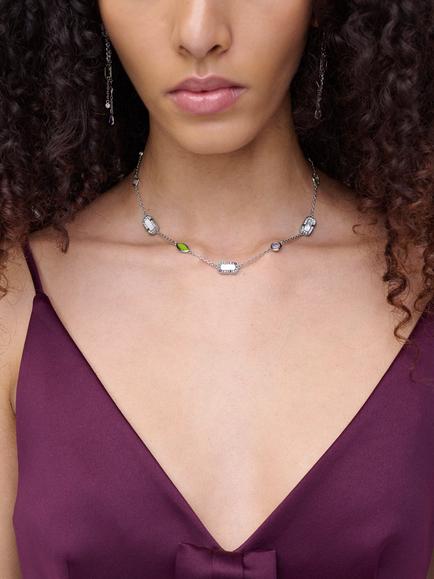 Marc Jacobs Charm Necklace, Silver/Multi - view 2, Silver/Multi