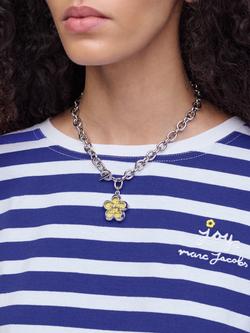 Marc Jacobs Daisy Puzzle Pendant, Silver/Multi - view 2, Silver/Multi