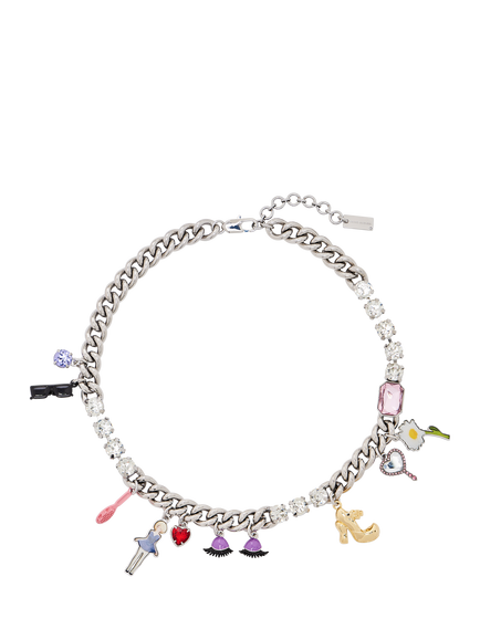 Marc Jacobs Dollhouse Charm Necklace, Silver/Multi, Silver/Multi