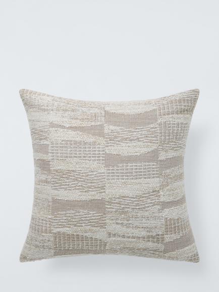 John Lewis Distressed Boucle Cushion, Natural, Natural