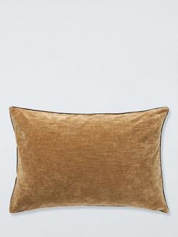 John Lewis Luxe Velvet Cushion, Gold