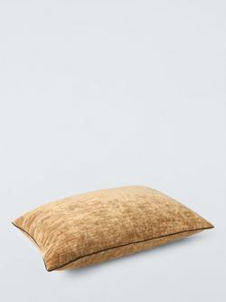John Lewis Luxe Velvet Cushion - view 2, Gold