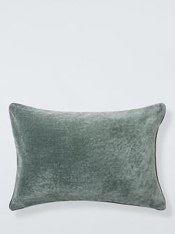 John Lewis Luxe Velvet Cushion, Heritage Grey