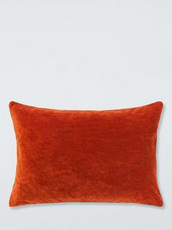 John Lewis Luxe Velvet Cushion, Orange