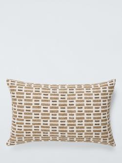 John Lewis Rustic Blocks Cushion, Brown Multi, Brown Multi