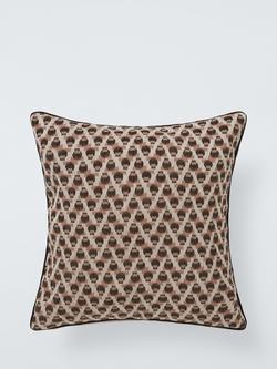 John Lewis Rustic Geo Weave Cushion, Brown Multi, Brown Multi