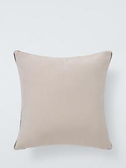 John Lewis Rustic Geo Weave Cushion, Brown Multi - view 2, Brown Multi