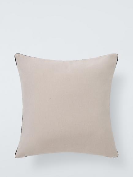 John Lewis Rustic Geo Weave Cushion, Brown Multi - view 2, Brown Multi