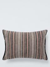 John Lewis Rustic Stripe Cushion, Pink