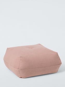 John Lewis Square Beanbag Pouffe, Pink, Pink
