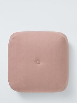 John Lewis Square Beanbag Pouffe, Pink - view 2, Pink