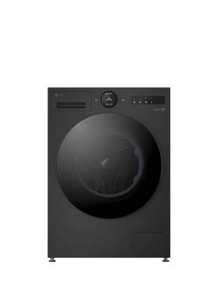 LG F4X7011TBB Freestanding Washing Machine, 11kg Load, 1400rpm Spin, Matte Black, Matte Black