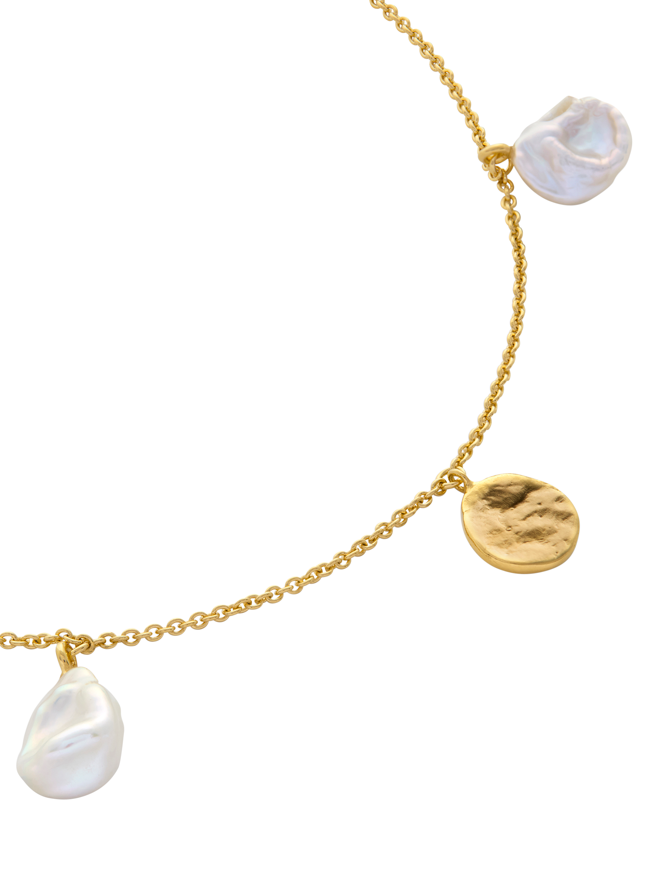 Product image 3 of 4, which shows Monica Vinader Capri Keshi Pearl Bracelet, Gold