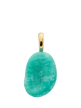 Monica Vinader Aria Pendant Amazonite Gem Charm, Gold