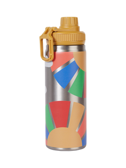 Frugi Insulated Printed Water Bottle, Rainbow Skies, Rainbow Skies