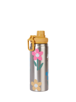 Frugi Insulated Printed Water Bottle, Fun Flowers, Fun Flowers