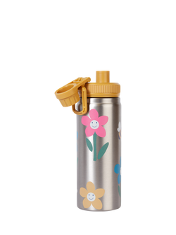 Frugi Insulated Printed Water Bottle, Fun Flowers - view 2, Fun Flowers