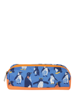 Frugi Kids' Crafty Printed Pencil Case, Penguin Waddle, Penguin Waddle