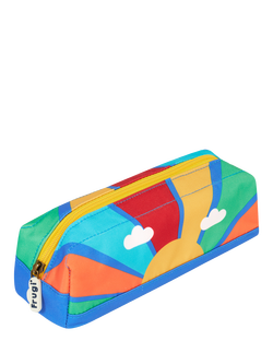 Frugi Kids' Crafty Printed Pencil Case, Rainbow/Sun - view 2, Rainbow/Sun