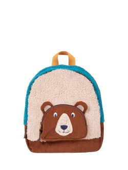 Frugi Kids' Fleece Character Backpack, Beary Wild, Beary Wild