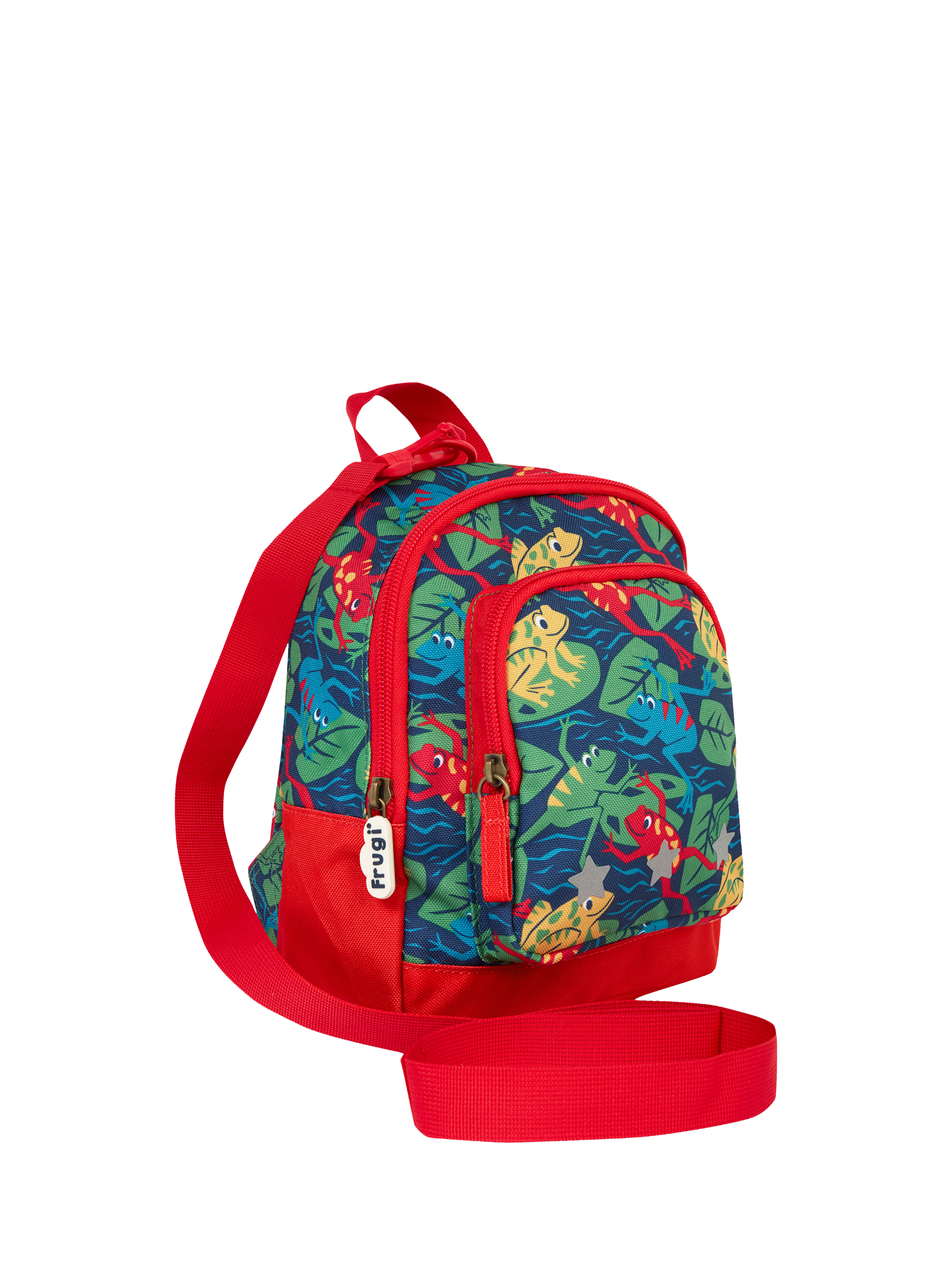 Product image 1 of 6, which shows Frugi Kids' Little Adventure Backpack, Be Hoppy!