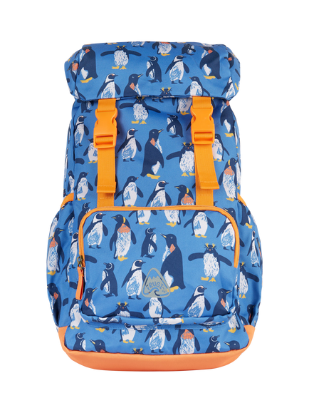 Frugi Kids' Trail Blazing Backpack, Penguin Waddle, Penguin Waddle